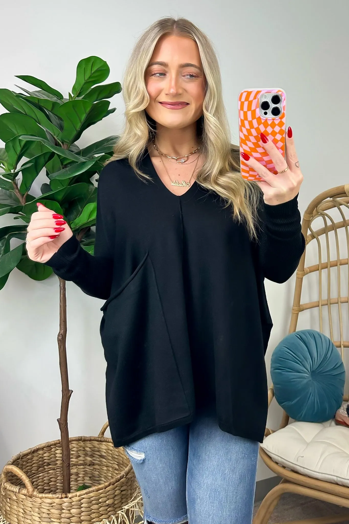 Karri Oversized V-Neck Sweater - FINAL SALE
