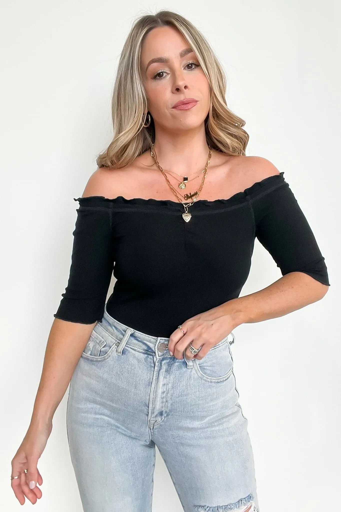 Kobey Lettuce Ruffle Edge Top - FINAL SALE