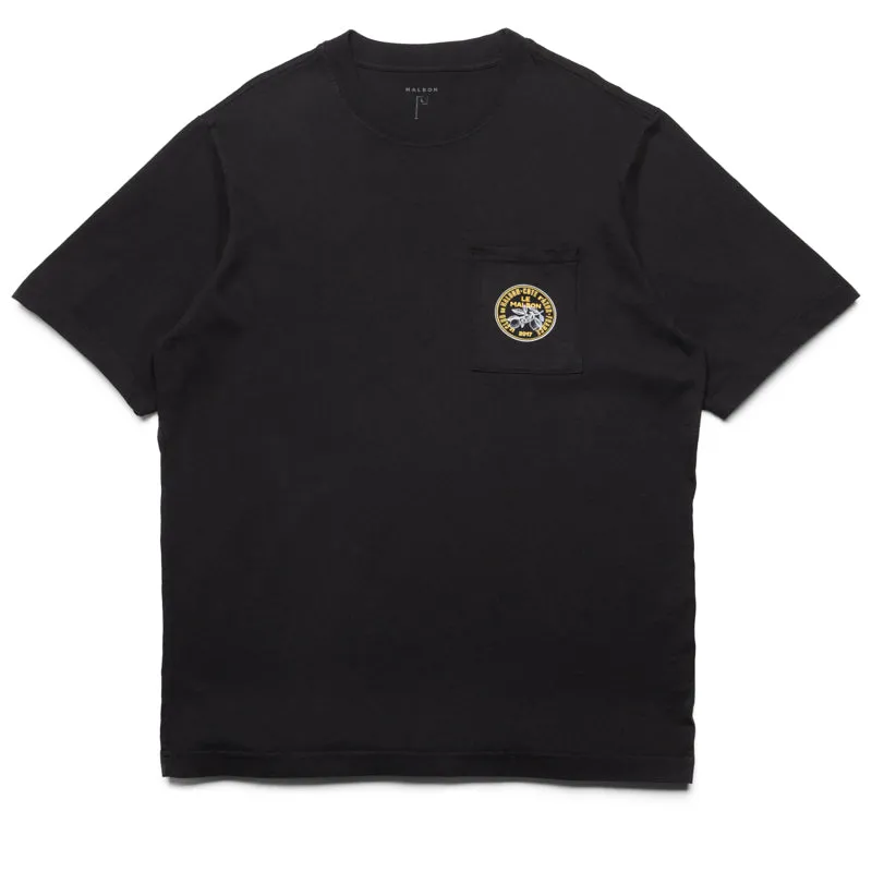 Malbon Golf Citron Pocket Tee - Black