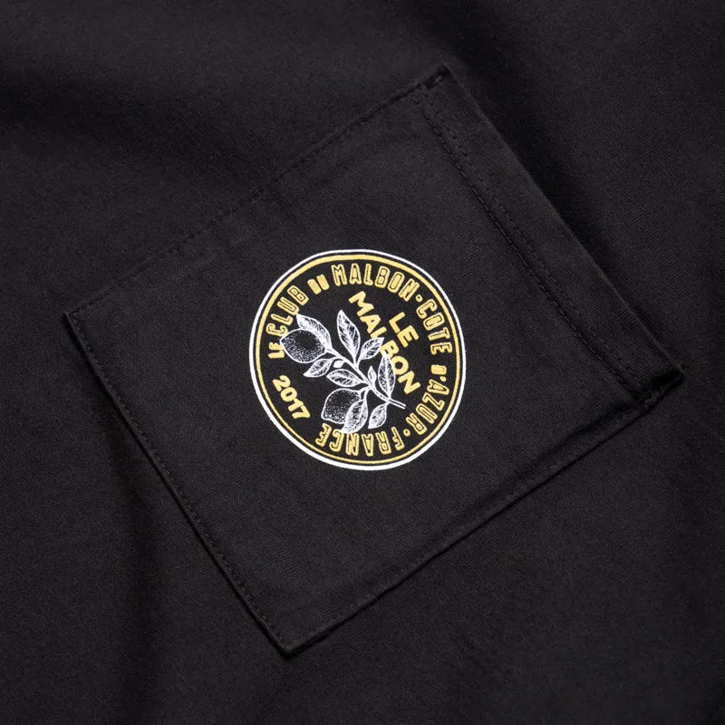 Malbon Golf Citron Pocket Tee - Black