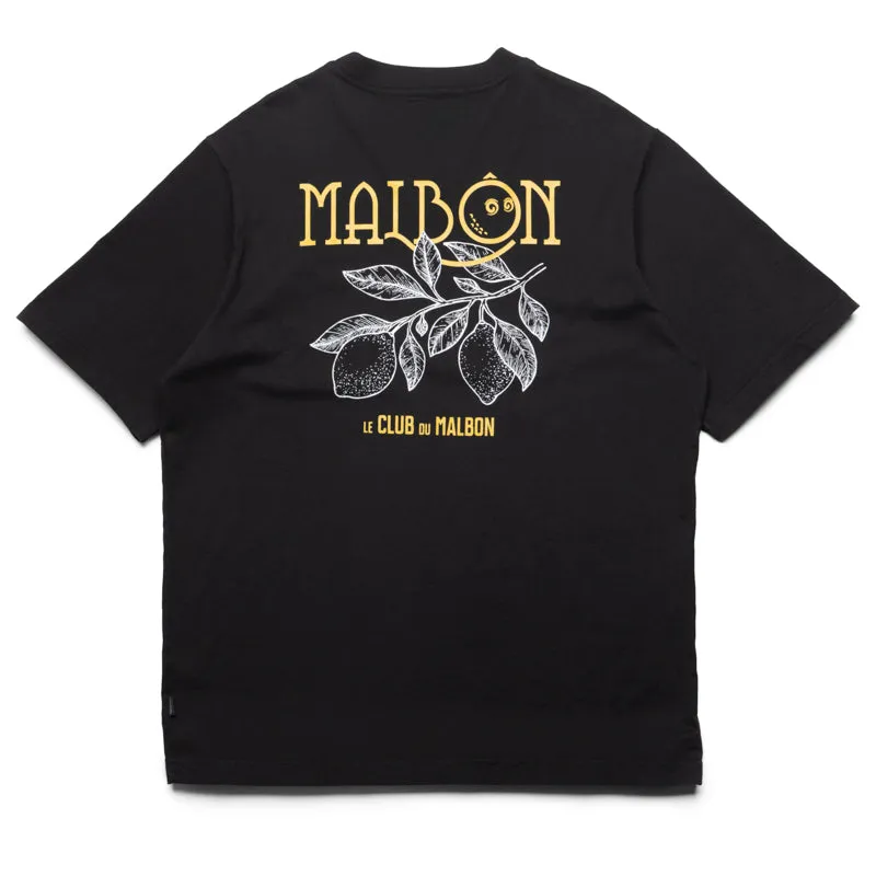 Malbon Golf Citron Pocket Tee - Black