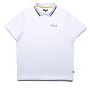 Malbon Golf Grasse Pique Polo - White