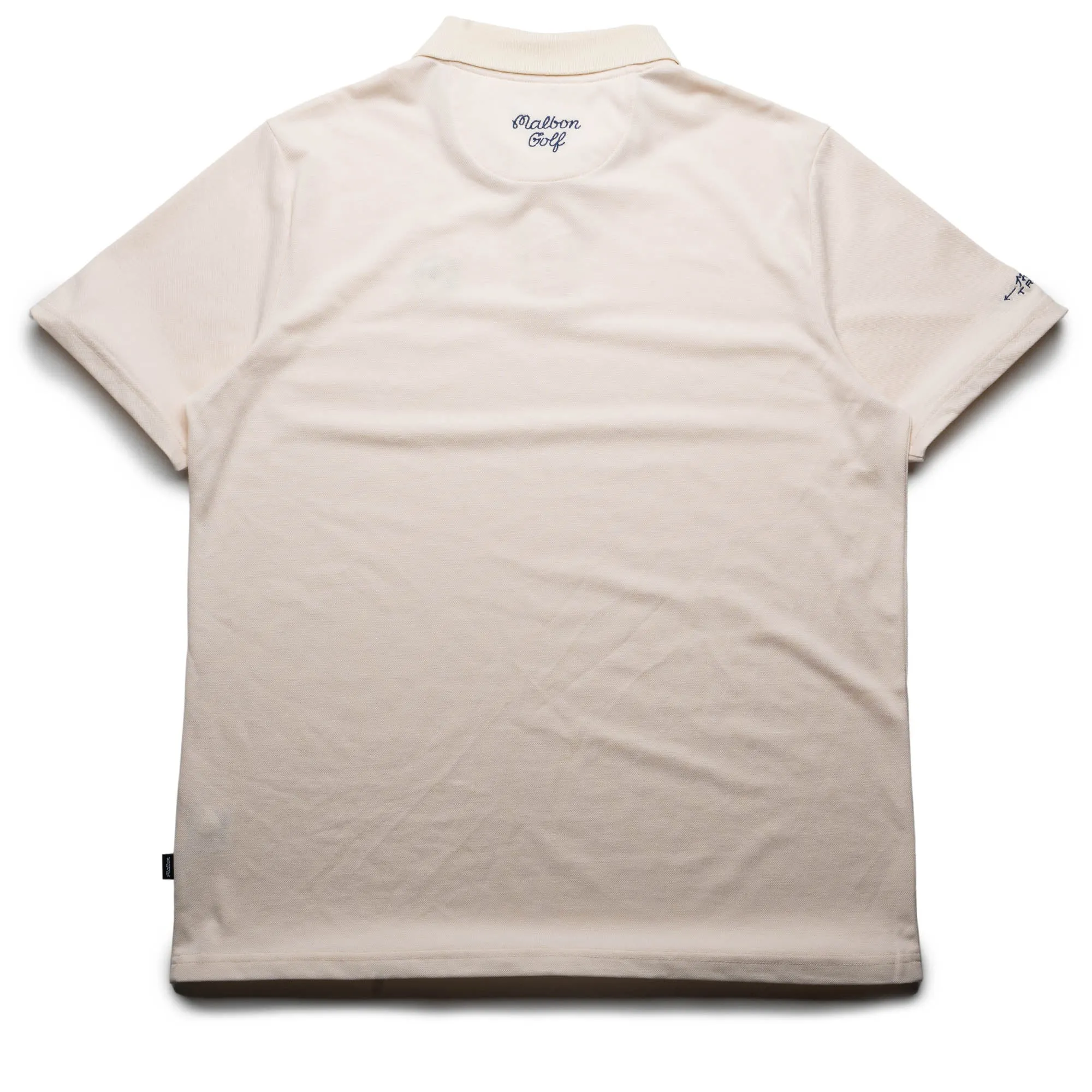 Malbon Golf Trophy Performance Pique Polo - Ivory