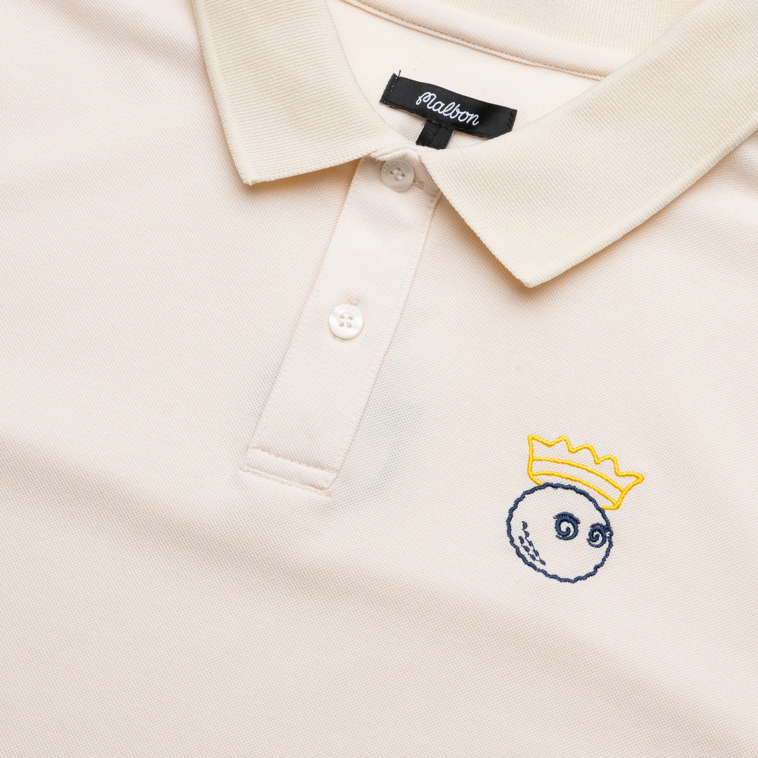 Malbon Golf Trophy Performance Pique Polo - Ivory
