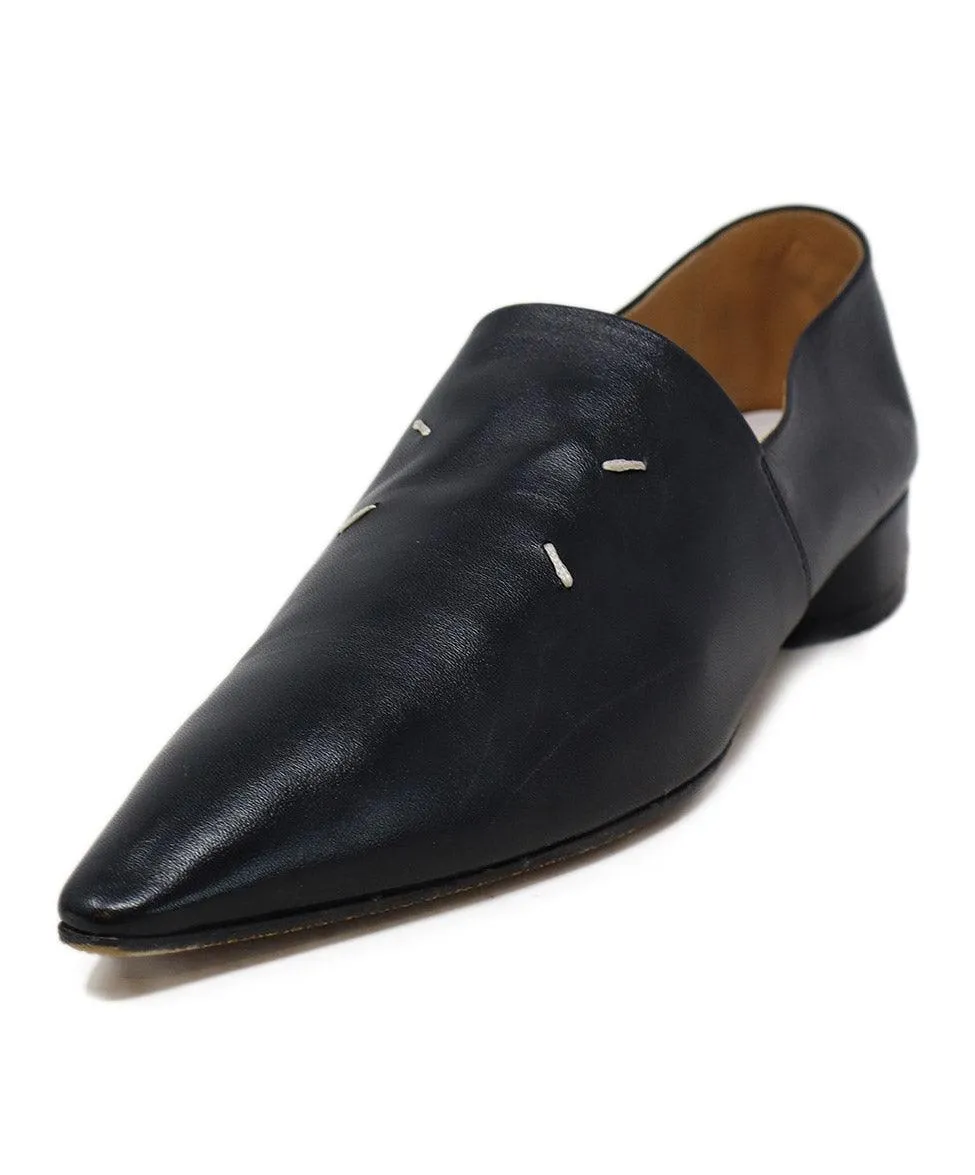 Margiela Black Leather Flats sz 9.5