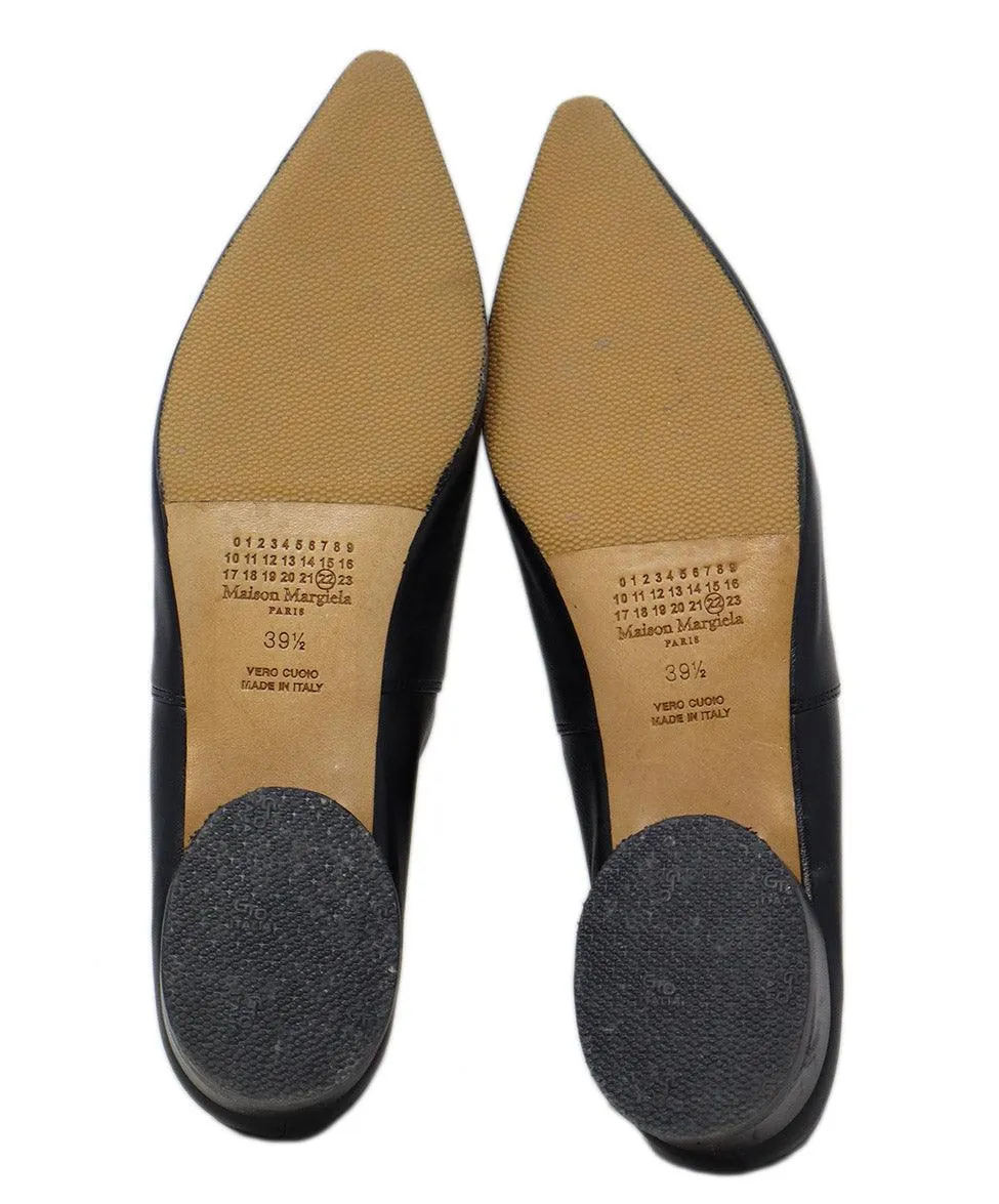 Margiela Black Leather Flats sz 9.5