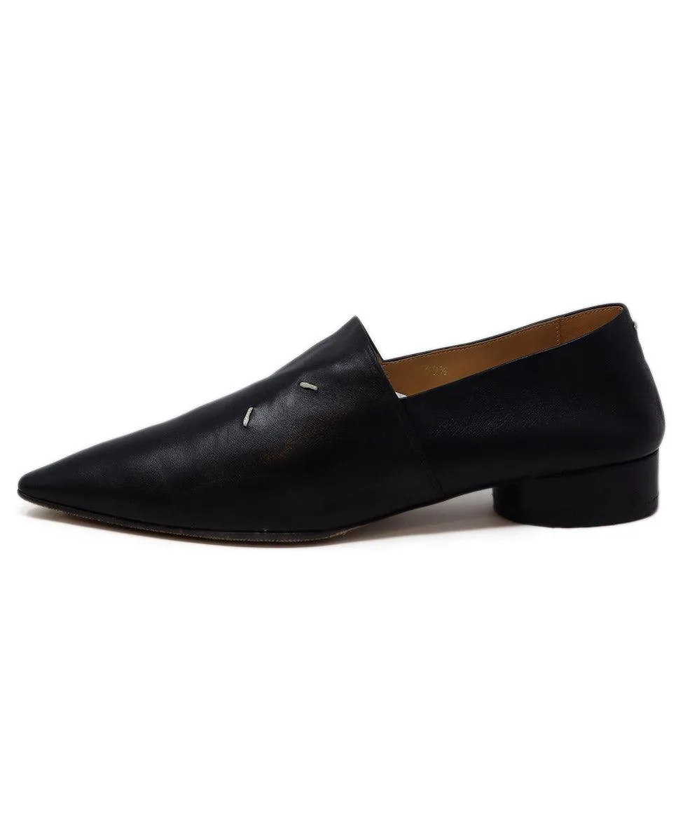 Margiela Black Leather Flats sz 9.5