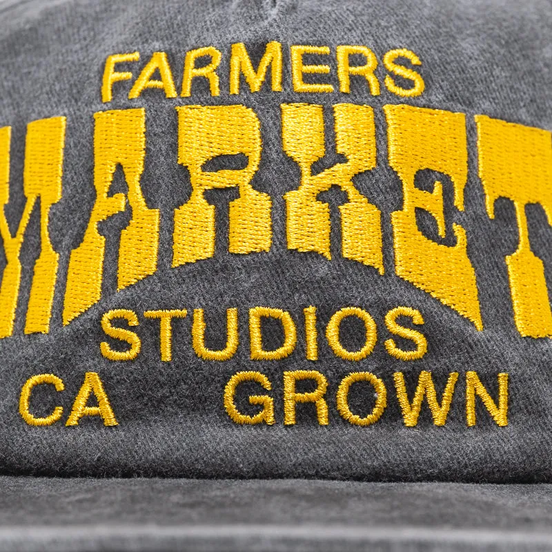 Market Farmers Market 5-Panel Snapback - Washed Black