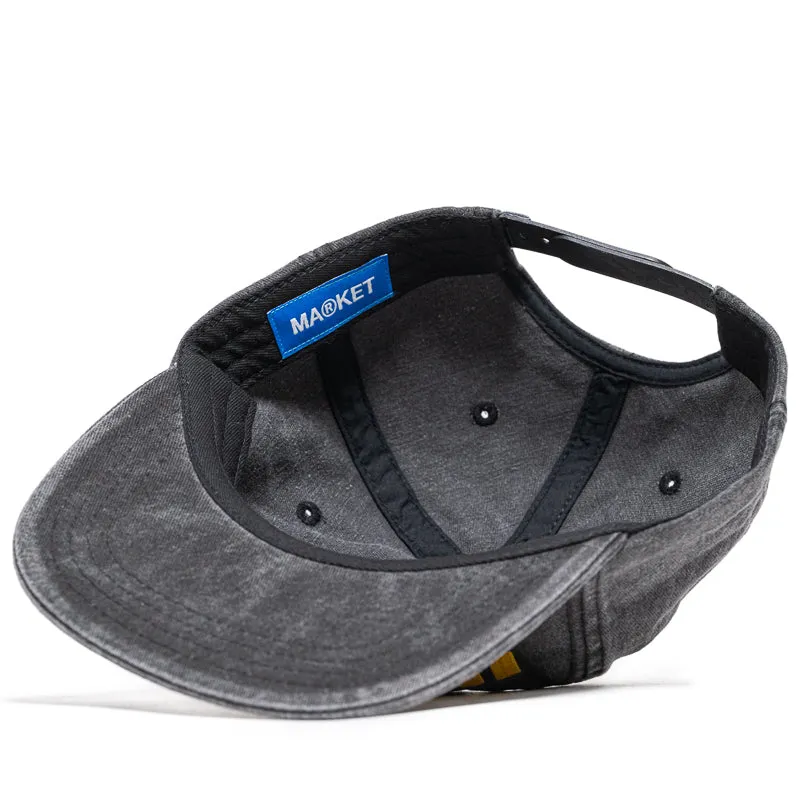 Market Farmers Market 5-Panel Snapback - Washed Black