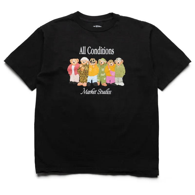 Market Gorpcore Bears Tee - Washed Black