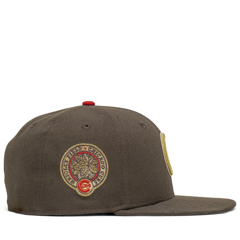 New Era x Politics Chicago Cubs 59FIFTY Fitted Hat - Walnut