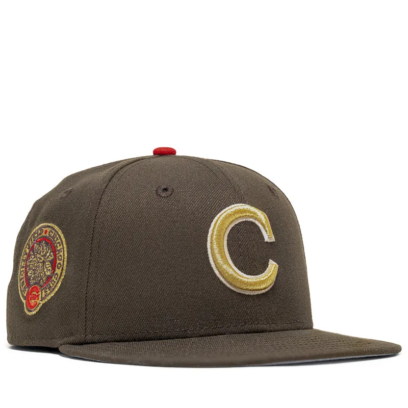 New Era x Politics Chicago Cubs 59FIFTY Fitted Hat - Walnut