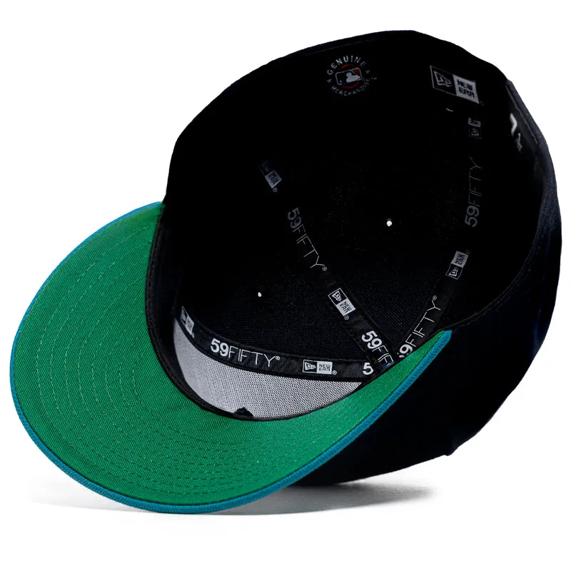 New Era x Politics Seattle Mariners 59FIFTY Fitted Hat - Navy/Teal