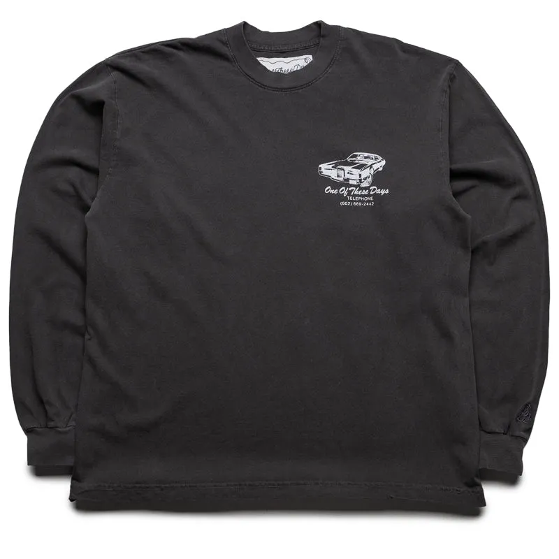 One Of These Days Tire Service L/S Tee - Washed Black