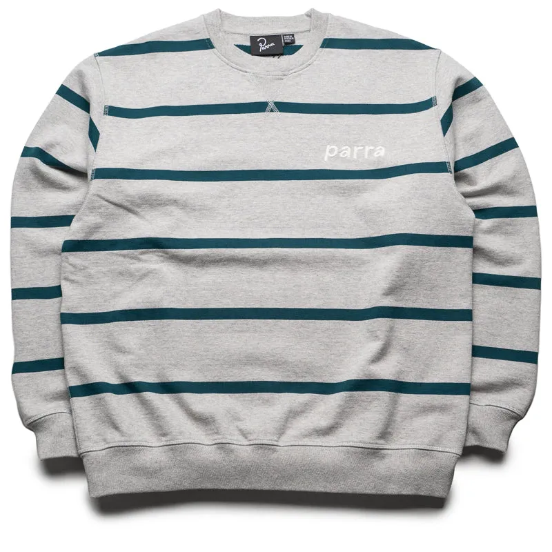 Parra Pristine Striper Crew - Heather Grey