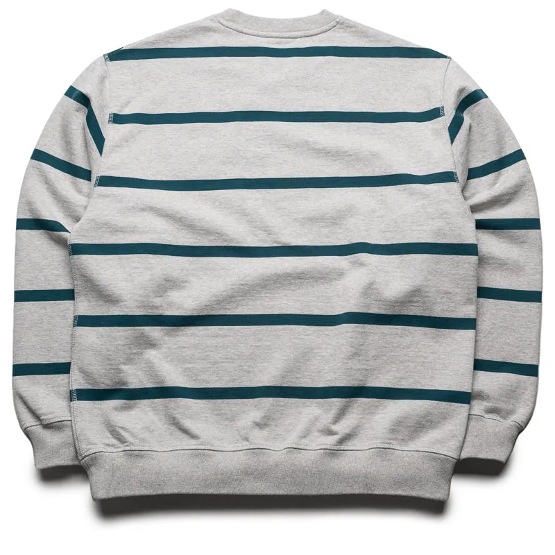 Parra Pristine Striper Crew - Heather Grey