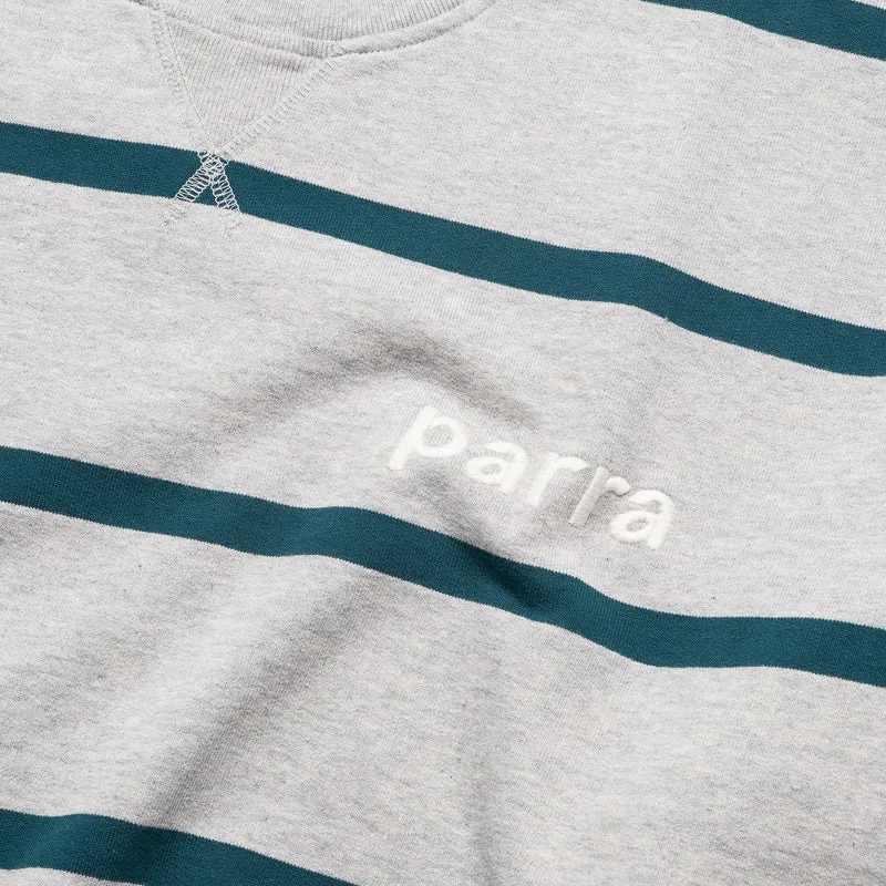 Parra Pristine Striper Crew - Heather Grey