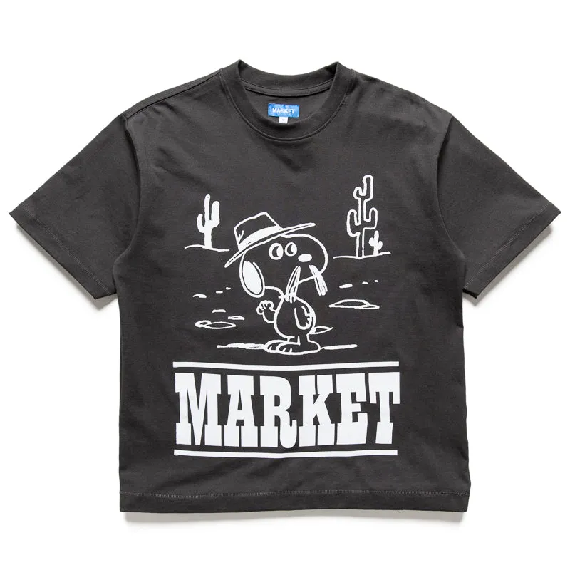 Peanuts x Market Needles Tee - Washed Black