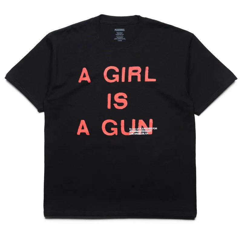 Pleasures Girl Is A Gun Tee - Black