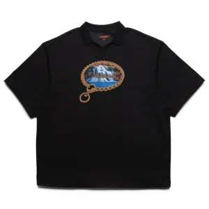 Pleasures Submission Boxy Polo - Black
