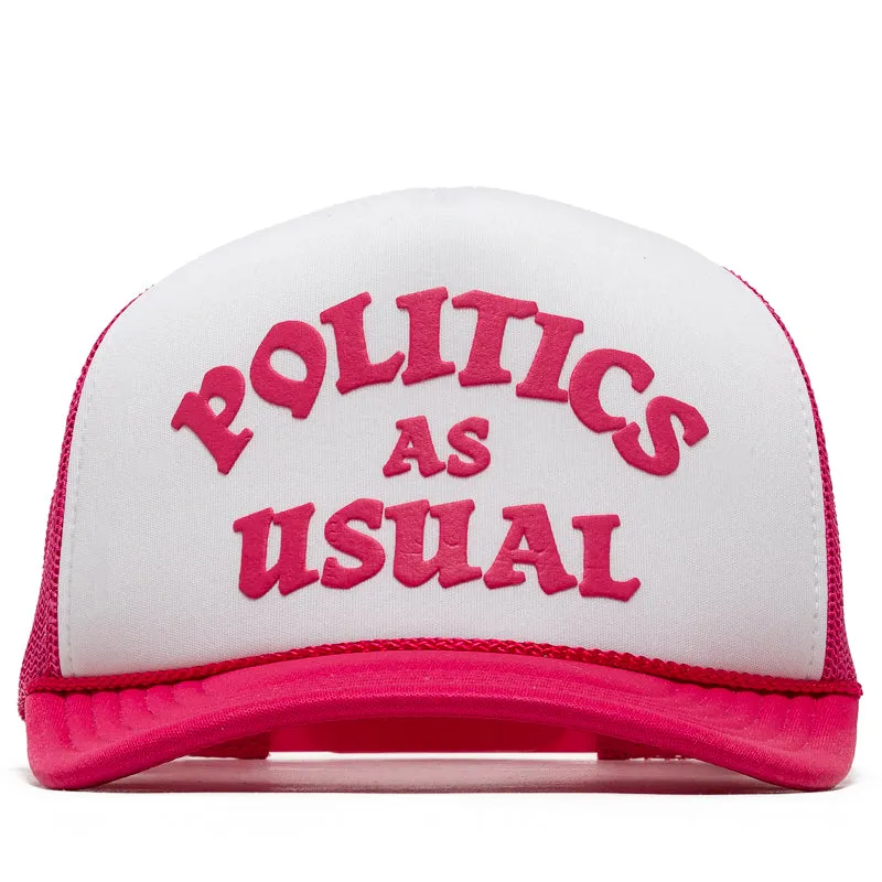Politics As Usual Trucker Hat - Pink