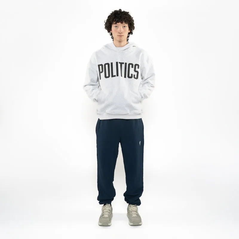 Politics Brick Logo Hoodie - Heather Grey