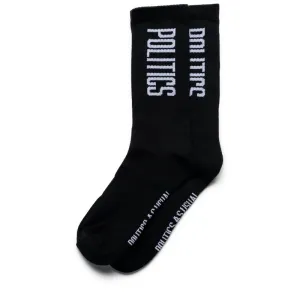Politics Brick Logo Socks - Black