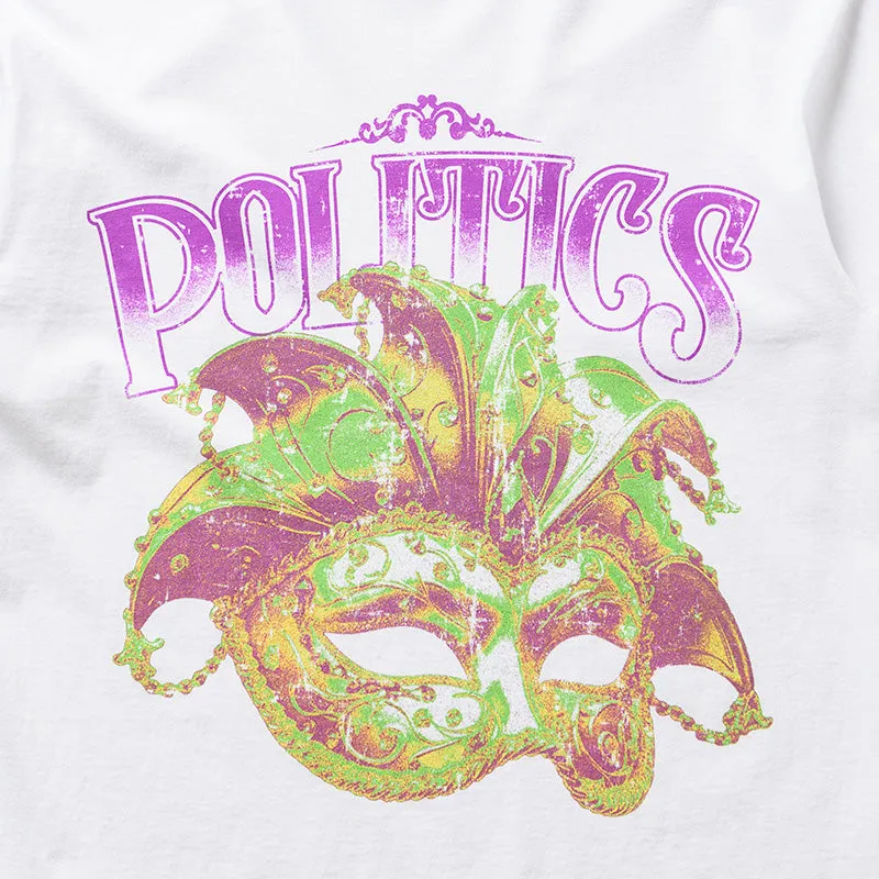 Politics Mask Tee - White