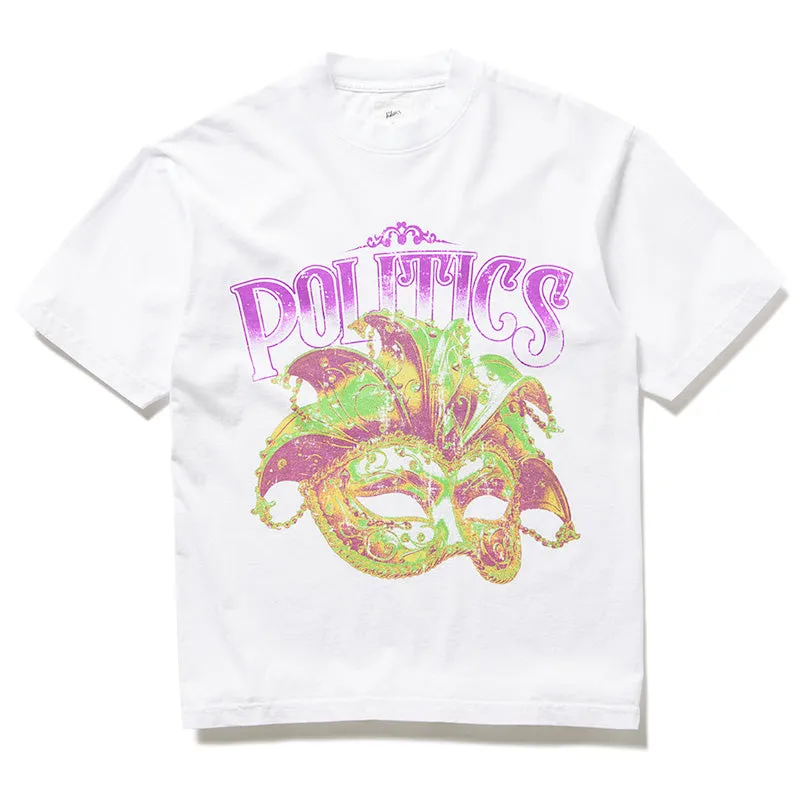 Politics Mask Tee - White