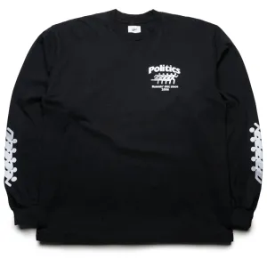 Politics Running L/S Tee - Black