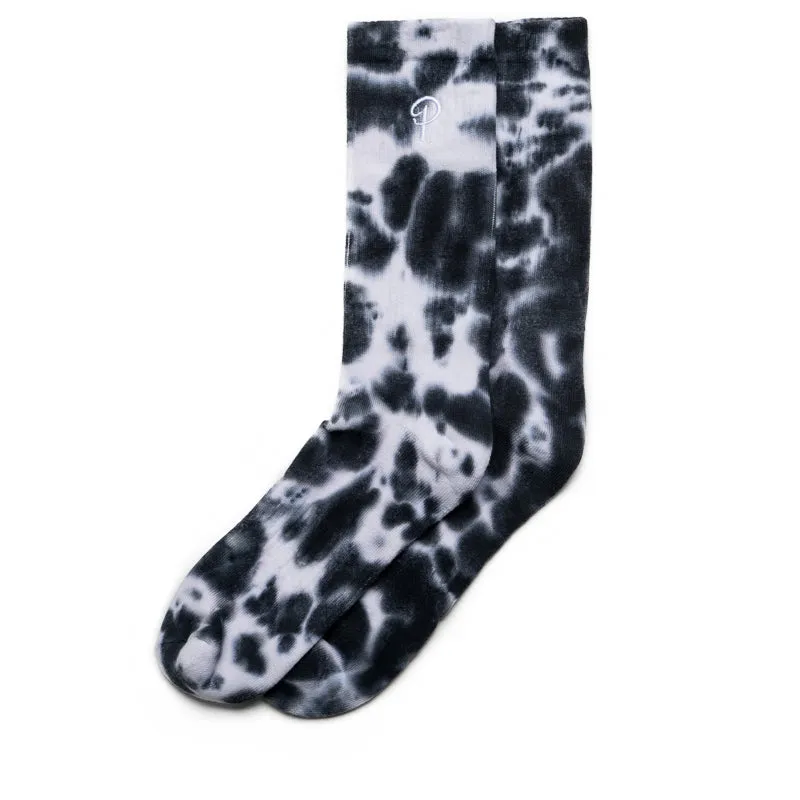 Politics Tie Dye P Logo Socks - Black
