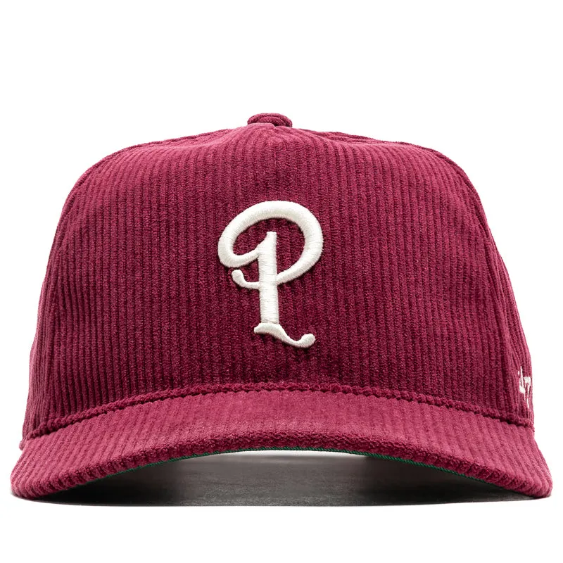 Politics x '47 Corduroy Hitch Snapback - Maroon