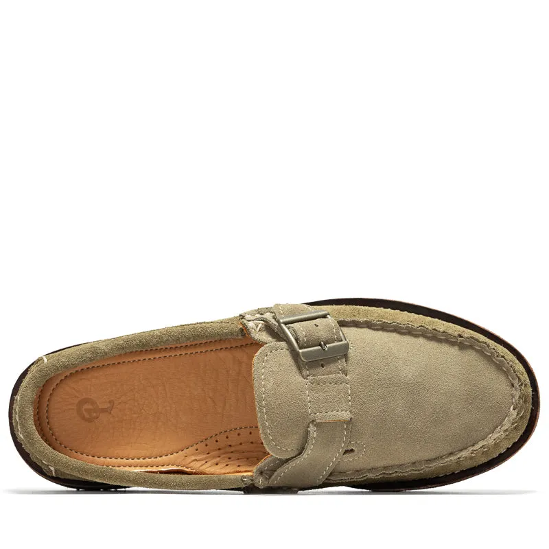 Politics x Easymoc Easy Buckle Moc - Olive/Stone Suede