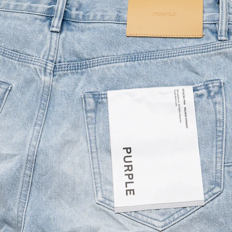 Purple Brand Ciel Blue Denim Shorts - Light Indigo