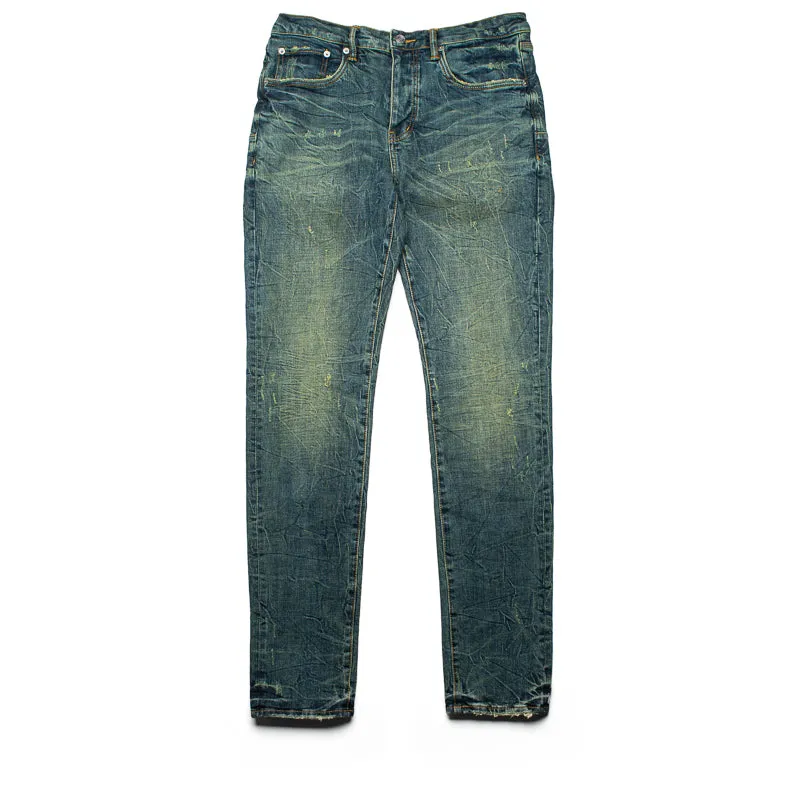 Purple Brand Dirty Patina Low Rise Skinny Jean - Dark Indigo