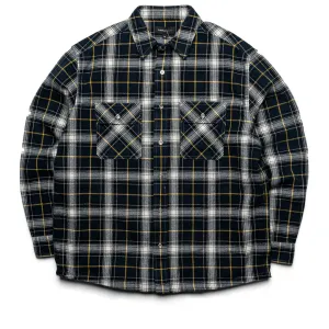 Purple Brand Plaid Flannel Shirt - Black