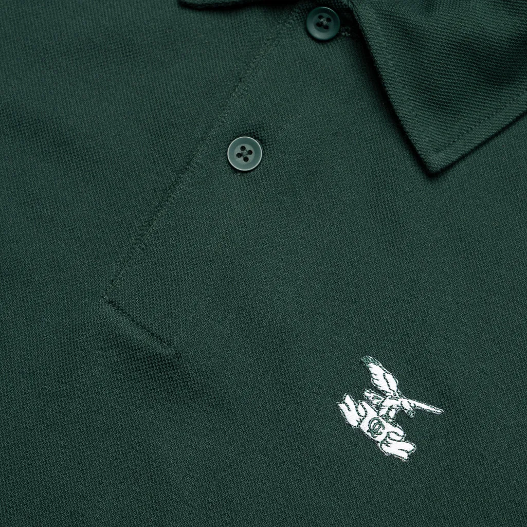 Quiet Golf Society Short Sleeve Polo - Forest