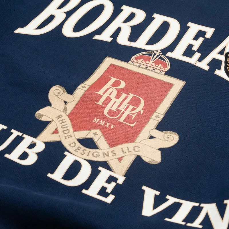Rhude Bordeaux Crewneck - Navy