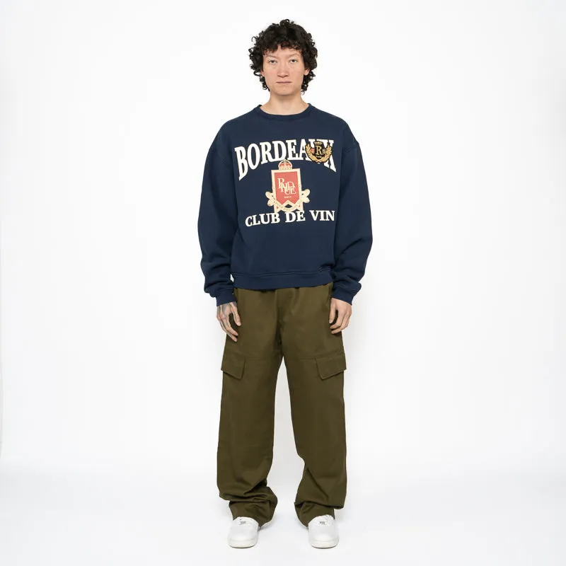 Rhude Bordeaux Crewneck - Navy