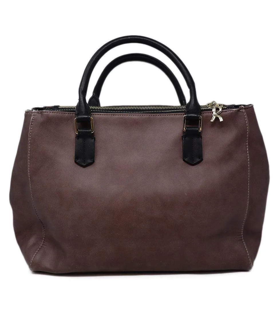 Roberta Di Camerino Brown & Ivory Print Tote