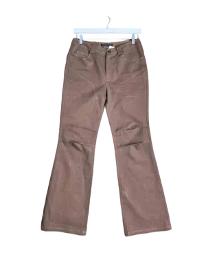Size L | Fax Copy Express Brown Flared Pants