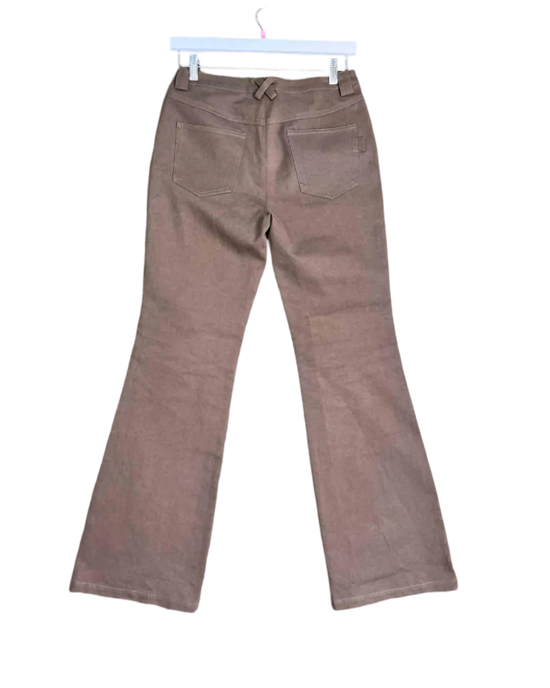Size L | Fax Copy Express Brown Flared Pants