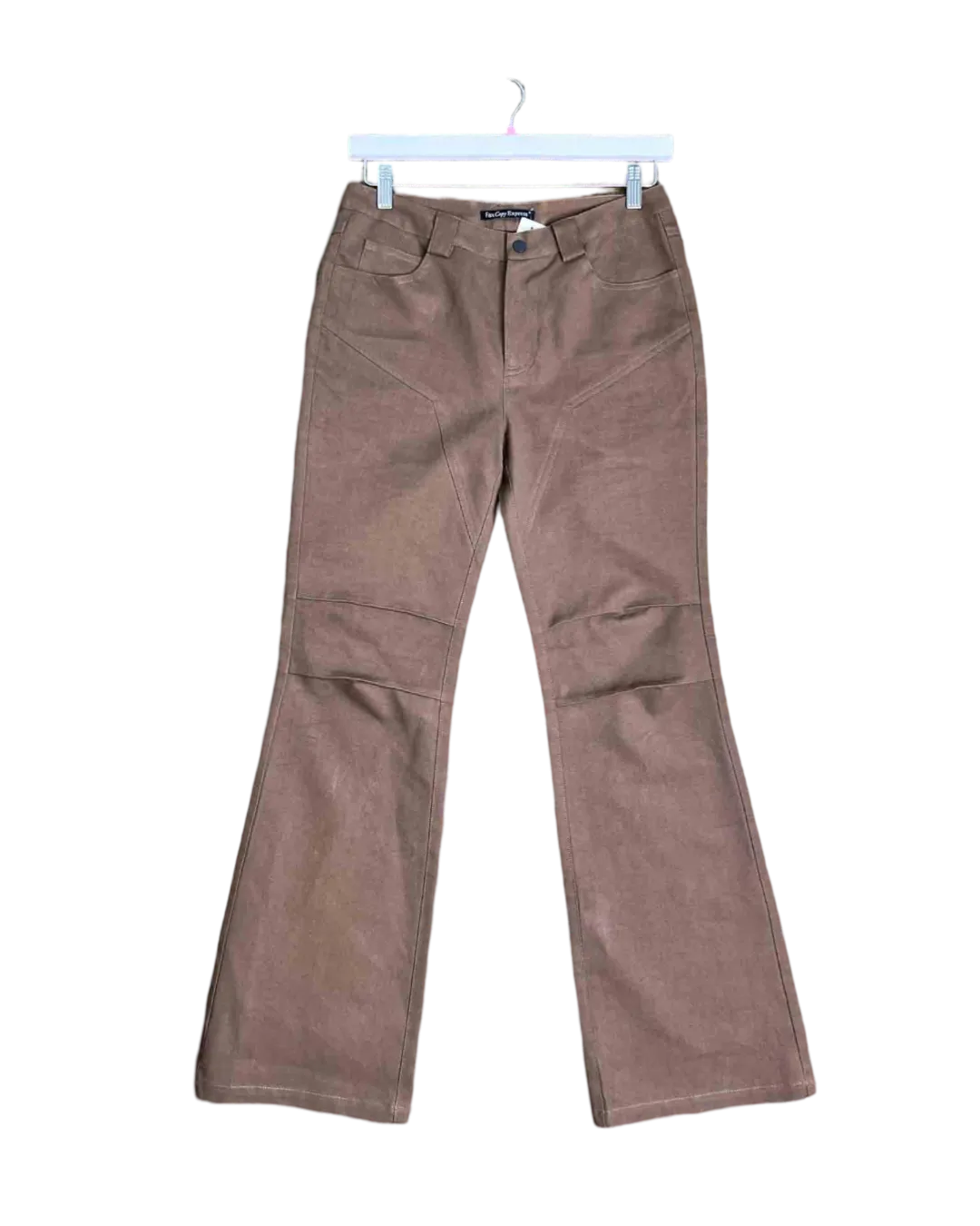 Size L | Fax Copy Express Brown Flared Pants
