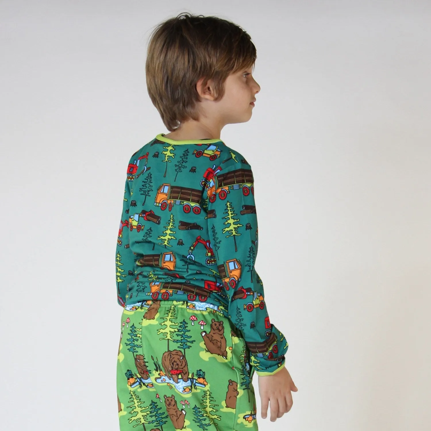 Smfolk Petroleum Green Long Sleeve Blouse With Machines