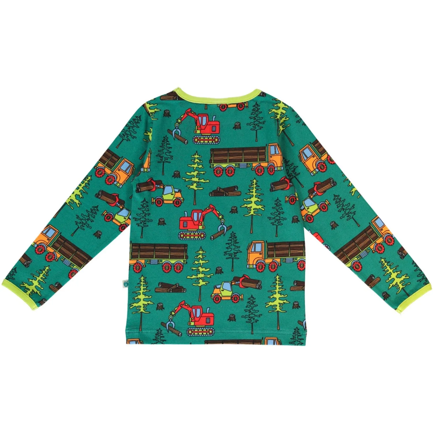 Smfolk Petroleum Green Long Sleeve Blouse With Machines