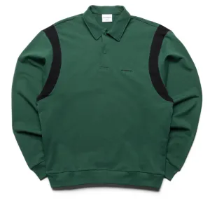 Students Golf Clive L/S Fleece Polo - Pine