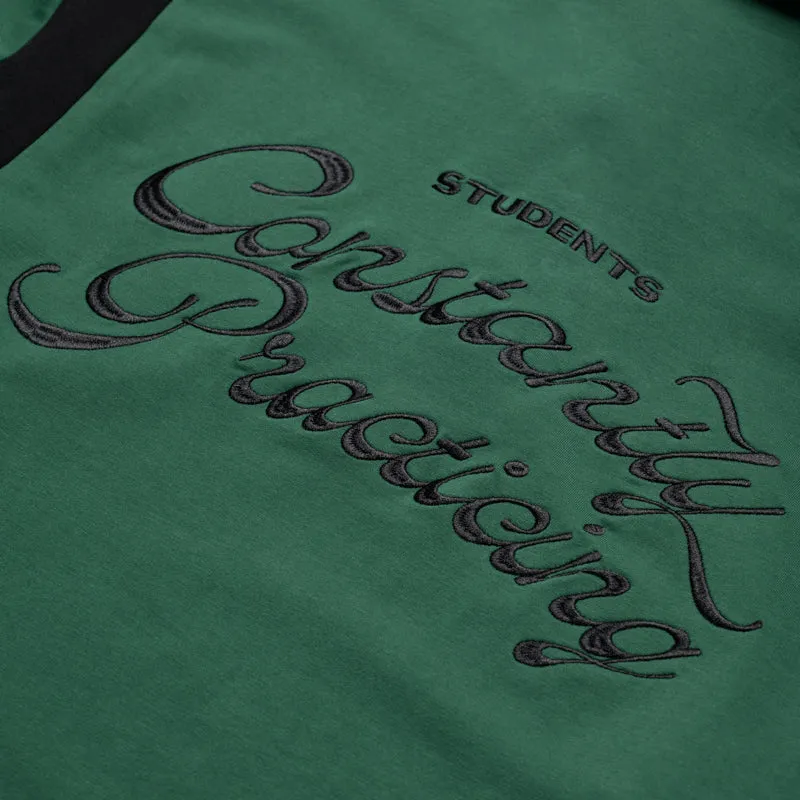 Students Golf Clive L/S Fleece Polo - Pine