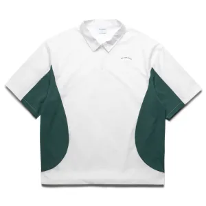 Students Golf Linwood S/S Poplin Zip Polo - White
