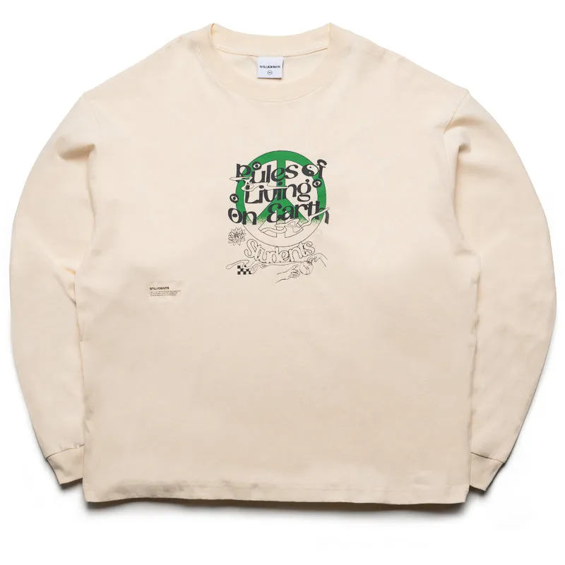 Students Golf Living On Earth L/S Tee - Nude