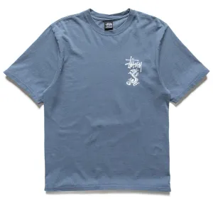 Stussy Double Dragon Pigment Dyed Tee - Navy